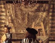 VERMEER VAN DELFT, Jan The Art of Painting (detail) est oil painting reproduction